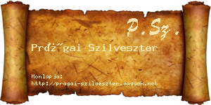 Prágai Szilveszter névjegykártya